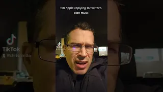 tim apple replying to twitter's elon musk