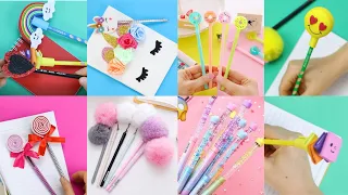 11 Easy DIY Pen & Pencil Decorations | Back to School Supplies | Craft Compilation