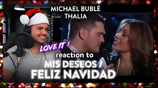 Michael Bublé ft. Thalia Reaction Mis Deseos / Feliz Navidad | Dereck Reacts