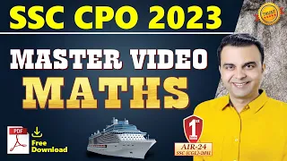 SSC CPO 2023 Maths Previous Year Papers: Master Video ( 3rd & 4th Oct) by RAJA SIR #ssccpo2024
