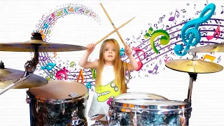 Nastya Pretend Play with Musical Instrument Toys