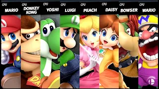 Mario VS Donkey Kong VS Yoshi VS Luigi VS Peach VS Daisy VS Bowser VS Wario Smash Bros Ultimate