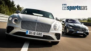 TRACK BATTLE: 2018 Bentley Continental GT vs Mercedes-AMG S63 Coupé - AUTO BILD SPORTSCARS