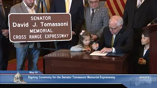 Senator David J. Tomassoni Memorial Cross Range Expressway Bill Signing