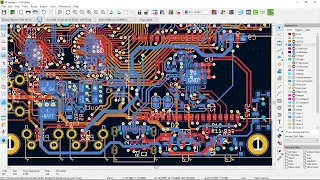Routing a 4-Layer Board in KiCad...Timelapse