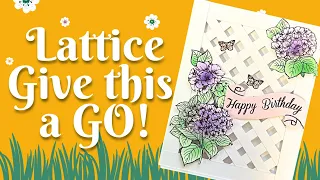 Strip scraps don’t stand a chance!  Lattice front panel card perfect for Mother's Day!