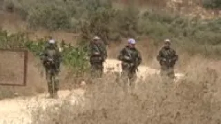 UN peacekeepers patrol Lebanon-Israel border