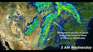 Severe Weather Outbreak from the Plains/Midwest to the South, Extremely Critical Fire Conditions