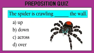 PREPOSITIONS TEST: Can You  Pass This Quiz? preposition practice. English Grammar Test( Part 33)