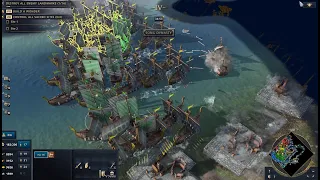 AoE4 Age of Empires 4 Chinese Imperial Navy Combat Clips Only 4v4 - Game #1