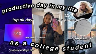 productive day in my life as a college student 2021| packing for break, cleaning, finals, etc