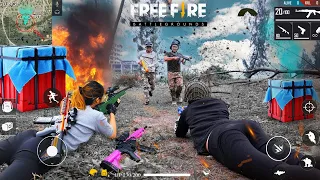 Funny Gaming Free Fire | Waitting enemy pick up Airdrop | Pubg Nerf Gun BATTLE - LD Rampage