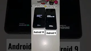 Samsung Galaxy S22 vs. Samsung Galaxy S8 boot up! Android 14 vs. Android 9 #s22 #s8 #android14 #boot