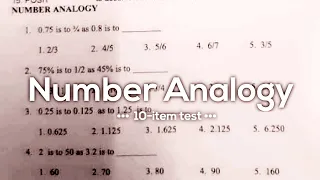 NUMBER ANALOGY part1 | Numerical Reasoning Test