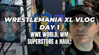 WRESTLEMANIA XL VLOG DAY 1! (Wrestlemania Superstore & Haul, WWE World)