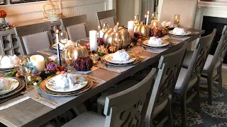 2019 Fall Tablescape Tour & How To Make A Pumpkin Napkin