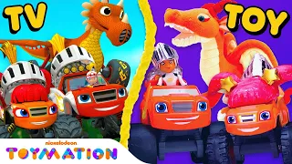 Knight Blaze & Sparkle Ride a Dragon! 🔥 | Blaze and the Monster Machines Toy Recreation | Toymation