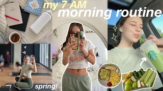 7AM MORNING ROUTINE! healthy & productive habits, self care, + "that girl" morning routine💘