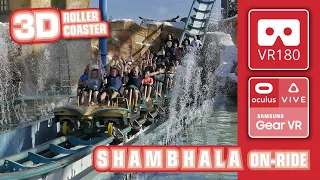 VR180 extreme VR Roller Coaster Shambhala 3D | VR 360 onride POV | PortAventura montaña rusa Oculus