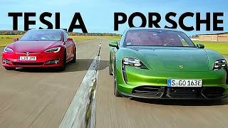 Tesla Model S vs Porsche Taycan S
