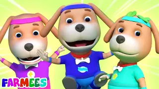Five Little Dogs Jumping On The Bed + More Preschool Rhymes And Cartoon Videos