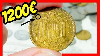 🚩 1200€ vale UNA PESETA de Franco - Monedas Españolas VALIOSAS #3 | PESETAS El Mundo de las Monedas