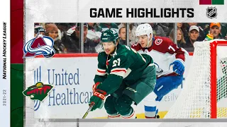 Avalanche @ Wild 3/27 | NHL Highlights 2022