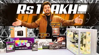 Rs 1 Lakh *ALL WHITE* Gaming PC Build 2024 | AMD Ryzen 7 5700X & RTX 4060 🔥