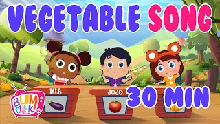 Vegetable Song 30 Min | Vegetable Rhymes 30 Min for Kids |Nursery Rhymes&Kids Songs |Bumcheek TV