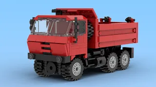 🔴🚚 Unleash the Power: Red LEGO Tatra 815 Dump Truck Easy Tutorial! 💪🛠️