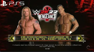 WWE 2K22 RANDY ORTON vs EDGE - INTERCONTINENTAL TITLE MATCH: WWE VENGEANCE 2004 [1080P 60FPS PS5]