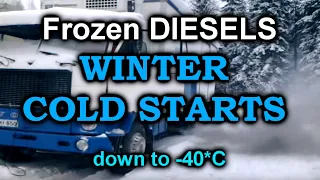 DIESEL HARD COLD STARTS compilation | -40*C | s.3 ep.60 | Холодный запуск в мороз -40*C дизель