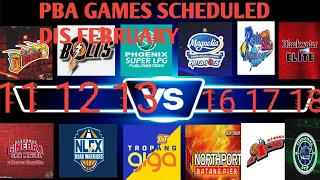 Pba game scheduled