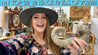 MY TOP 22 VINTAGE FINDS OF 2022!!! Thrift Haul | Flea Market Finds | I'm Never Letting #1 GO!