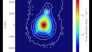 Abell 2052 sloshing simulation: X-ray emission (model A)