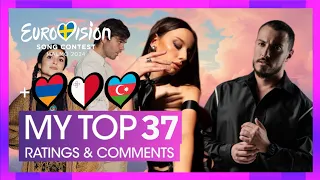 Eurovision 2024 🇸🇪 | My Top 37 (With Ratings and Comments!) | NEW: 🇦🇲🇲🇹🇦🇿 | ESC Robbé