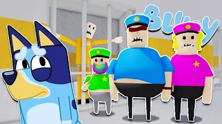 BLUEY ESCAPA de la PRISION de LA FAMILIA DE BARRY | Las Aventuras de BLUEY en ROBLOX!