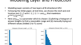 Question and Answering System for the SQuAD Dataset