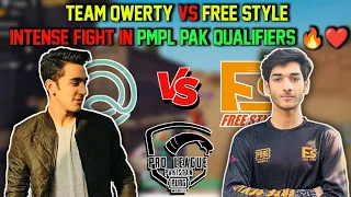TEAM FREESTYLE VS TEAM QWERTY INTENSE FIGHT IN PMPL PAKISTAN QUALIFIERS 🔥🤯 #pmpl #pmplpakistan #pubg