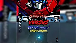 Optimus Prime ( Comic ) Vs Titan-Cameraman ( Fully Upgraded)