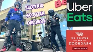 THE BEST IN THE BUSINESS | ELECTRIC SCOOTER DELIVERY ON HIGH POWER SCOOTERS | Doordash UBEREATS