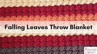 Falling Leaves Throw Blanket | Crochet Easy Blanket Pattern | Fall Afghan