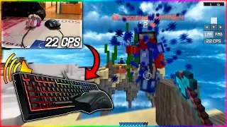 KEYBOARD AND MOUSE SOUNDS + MOUSECAM [22CPS]! - Minecraft Skywars