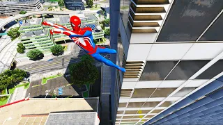 GTA 5 Ragdolls SPIDERMAN Jumps/Fails in 4K 60FPS #36 (Euphoria Physics)