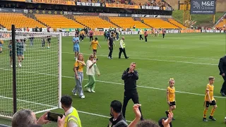 FULL TIME Wolves Players Lap of Appreciation to the fans WOLVES 1-3 PALACE