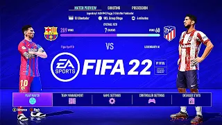 FIFA 22 PS5 FC BARCELONA - ATLETICO MADRID | MOD Ultimate Difficulty Career Mode HDR Next Gen