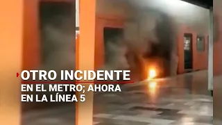 ¡SE QUEMA EL METRO! | Usuarios reportaron que un tren de la Línea 5 se incendió