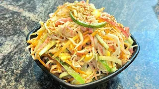 Японский Кани салат из крабовых палочек. Japanese Kani salad with crab sticks.