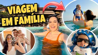 MEU FILHO FOI NA PISCINA PELA PRIMEIRA VEZ!!! 😱 *viajamos em família*