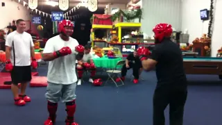 Dave & Rick James karate sparring 2011